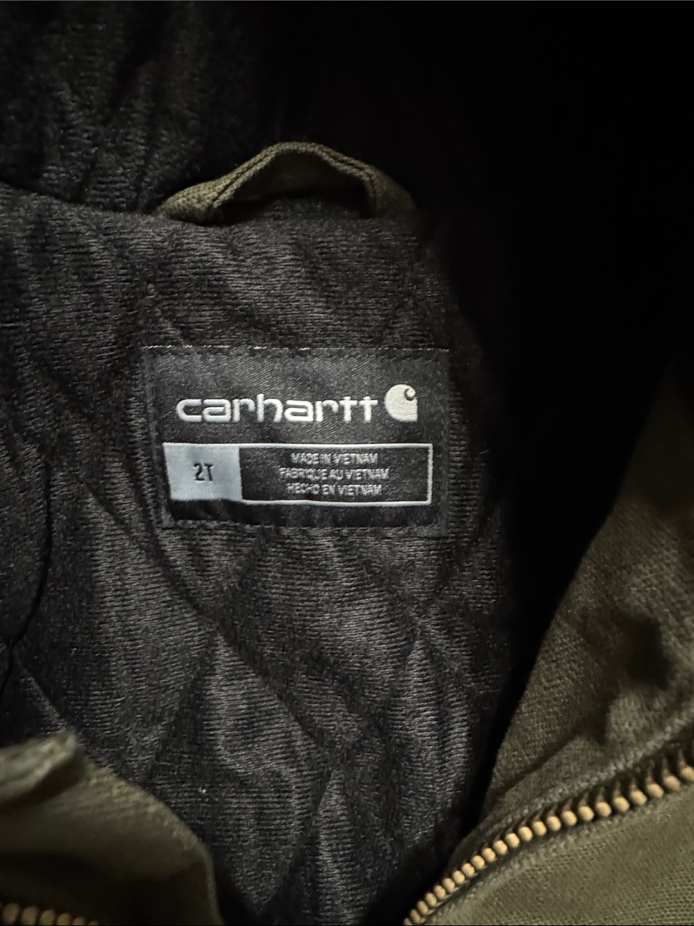 Carhartt Olive Green Hooded toddler Jacket - Picture 2 of 5